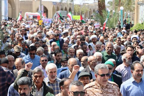 تصاویر/ حماسه مردم بافق در راهپیمایی روز جهانی قدس نوروز۱۴۰۴