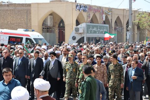 تصاویر/ حماسه مردم بافق در راهپیمایی روز جهانی قدس نوروز۱۴۰۴