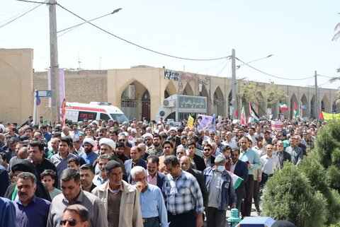 تصاویر/ حماسه مردم بافق در راهپیمایی روز جهانی قدس نوروز۱۴۰۴