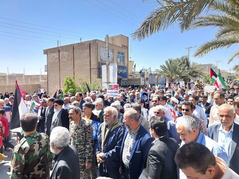 تصاویر/ حماسه مردم بافق در راهپیمایی روز جهانی قدس نوروز۱۴۰۴