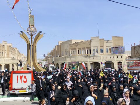 تصاویر/ راهپیمایی روز قدس شهر بم