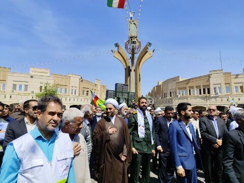 تصاویر/ راهپیمایی روز قدس شهر بم