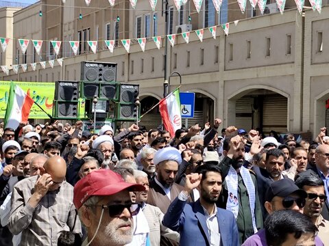 تصاویر/ راهپیمایی روز قدس شهر بم