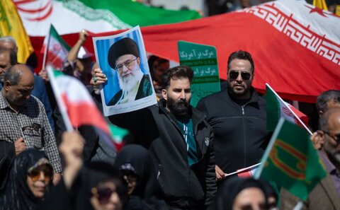 تصاویر/خروش ضد صهیونیستی مردم شهر اراک در راهپیمایی روز قدس