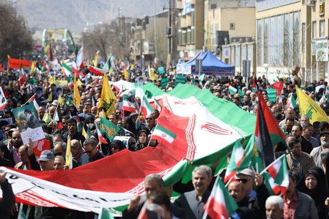 تصاویر/خروش ضد صهیونیستی مردم شهر اراک در راهپیمایی روز قدس