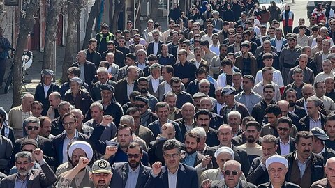 تصاویر/ راهپیمایی روز جهانی قدس در شهرستان میرآباد