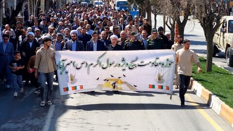 تصاویر/ راهپیمایی روز جهانی قدس در شهرستان میرآباد