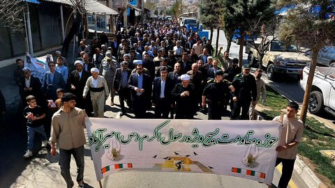 تصاویر/ راهپیمایی روز جهانی قدس در شهرستان میرآباد