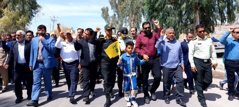 تصاویر/ راهپیمایی روز قدس شهر عنبرآباد