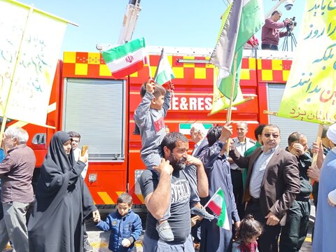 تصاویر/ حماسه یزدی ها در لبیک به امام خامنه ای در روز قدس۱۴۰۴