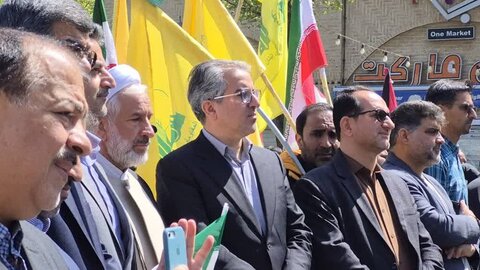 تصاویر/ حماسه یزدی ها در لبیک به امام خامنه ای در روز قدس۱۴۰۴