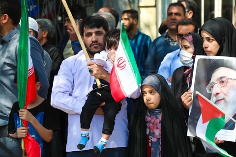 تصاویر/ حماسه یزدی ها در لبیک به امام خامنه ای در روز قدس۱۴۰۴