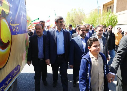 تصاویر/ حماسه یزدی ها در لبیک به امام خامنه ای در روز قدس۱۴۰۴