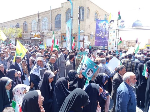 تصاویر/ حماسه یزدی ها در لبیک به امام خامنه ای در روز قدس۱۴۰۴