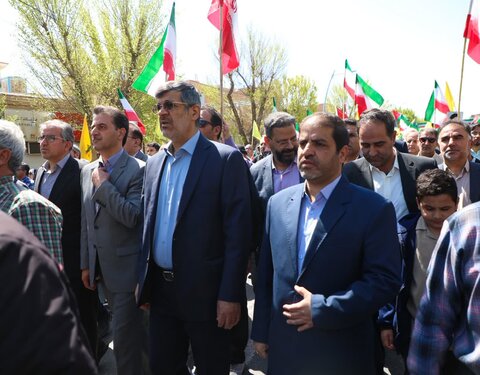 تصاویر/ حماسه یزدی ها در لبیک به امام خامنه ای در روز قدس۱۴۰۴