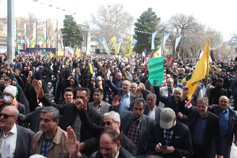 تصاویر / حضور پرشکوه مردم استان  قزوین در راهپیمایی روز قدس