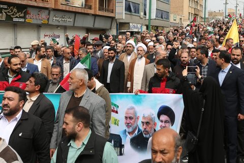 تصاویر / حضور پرشکوه مردم استان  قزوین در راهپیمایی روز قدس