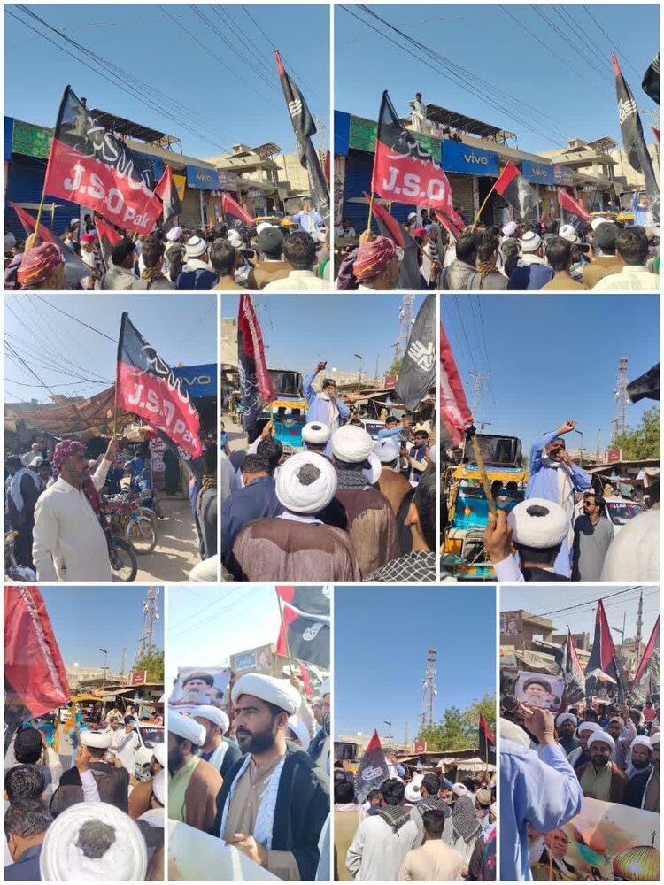 پاکستان بھر کی طرح نوشہرو فیروز میں بھی یوم القدس احتجاجی ریلی میں "القدس لنا" کے نعروں کی گونج