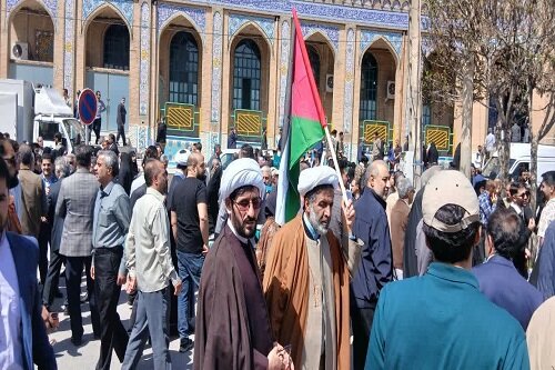 راهپیمایی روز جهانی قدس در کرمانشاه با شعار «العهد یا قدس» برگزار شد
