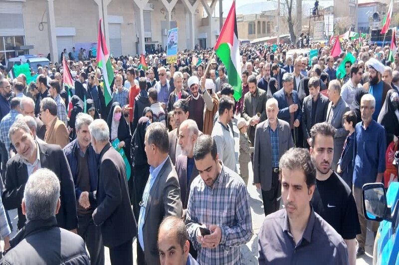 راهپیمایی «روز جهانی قدس» در کرمانشاه با شعار «العهد یا قدس» برگزار شد