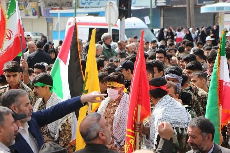 راهپیمایی «روز جهانی قدس» در کرمانشاه با شعار «العهد یا قدس» برگزار شد