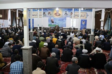 تصاویر |  مراسم بزرگداشت آیت الله میرزا علی اکبر مرندی در مسجد قیام مرند