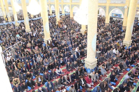 تصاویر/ اقامه نماز عید فطر در شهر بناب