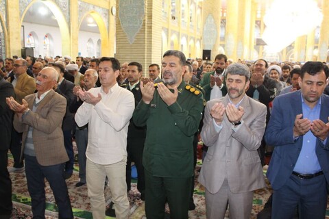 تصاویر/ اقامه نماز عید فطر در شهر بناب