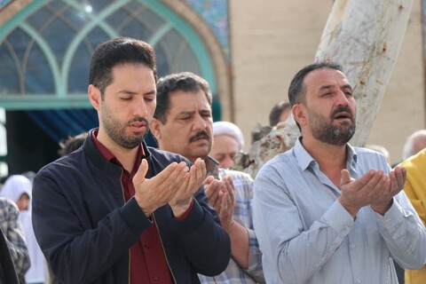 تصاویر /  اقامه نماز با شکوه عید سعید فطر در امامزاده شاه سید علی علیه‌السلام