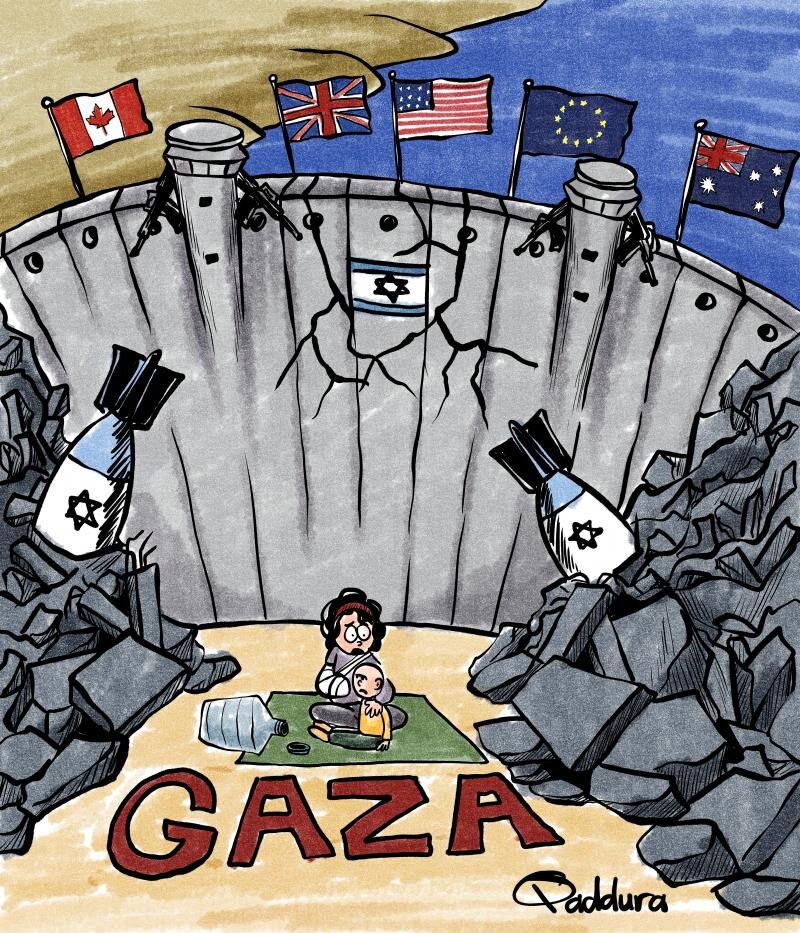 El genocidio de Israel en Gaza con el apoyo total de Occidente