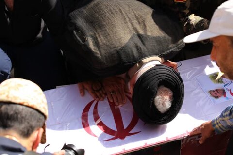 تصاویر| تشییع مراسم جانباز شهید قهرمان سه دوره پارالمیک