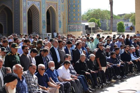 تصاویر| تشییع مراسم جانباز شهید قهرمان سه دوره پارالمیک