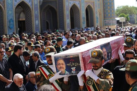 تصاویر| تشییع مراسم جانباز شهید قهرمان سه دوره پارالمیک