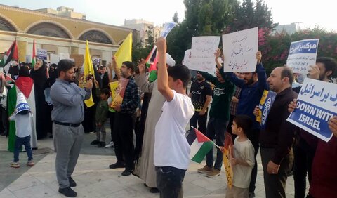 تصاویر/ تجمع حمایت از مردم غزه در بوشهر