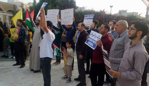 تصاویر/ تجمع حمایت از مردم غزه در بوشهر
