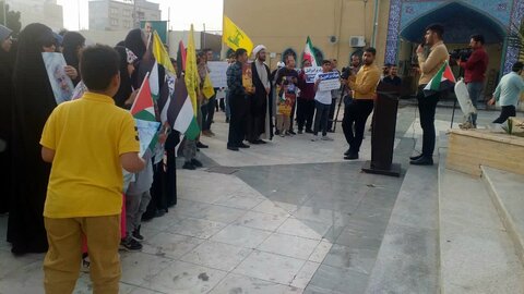 تصاویر/ تجمع حمایت از مردم غزه در بوشهر