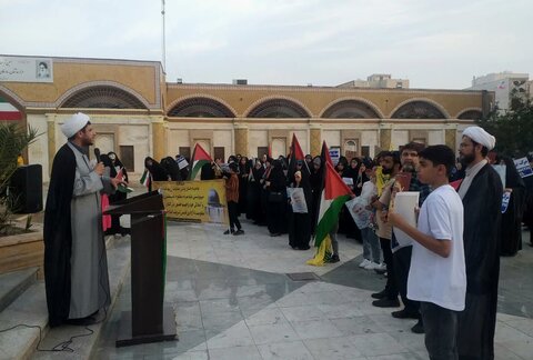 تصاویر/ تجمع حمایت از مردم غزه در بوشهر