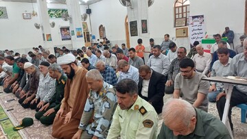 تصاویر/ آیین نماز عبادی سیاسی جمعه بندرریگ