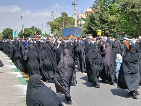 تصاویر/راهپیمایی خشم و انزجار علیه رژیم غاصب صهیونیستی در ساوه