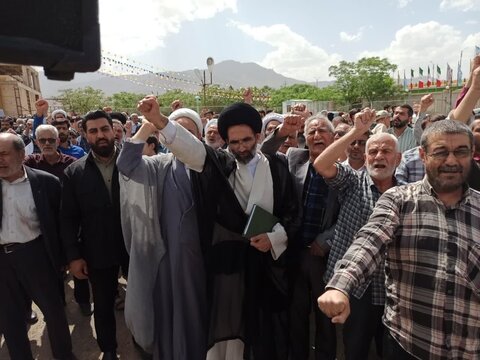 تصاویر/ برگزاری راهپیمایی علیه جنایات رژیم صهیونیستی در کاشان