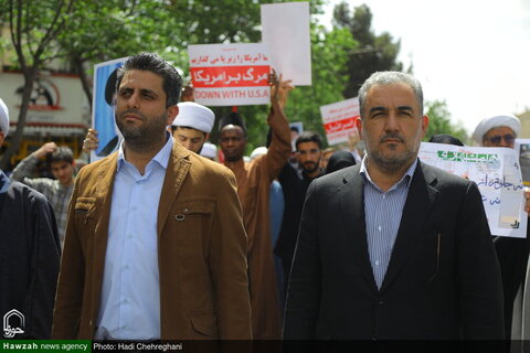 مظاهرات حاشدة في مدينة قم تنديداً بجرائم كيان الاحتلال ودعماً لغزة