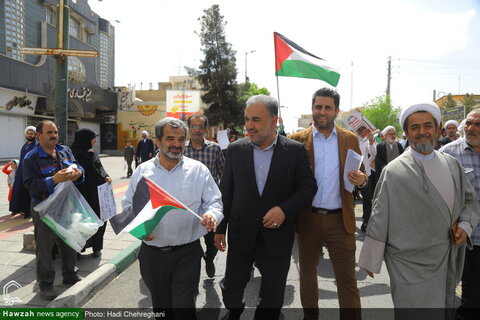 مظاهرات حاشدة في مدينة قم تنديداً بجرائم كيان الاحتلال ودعماً لغزة