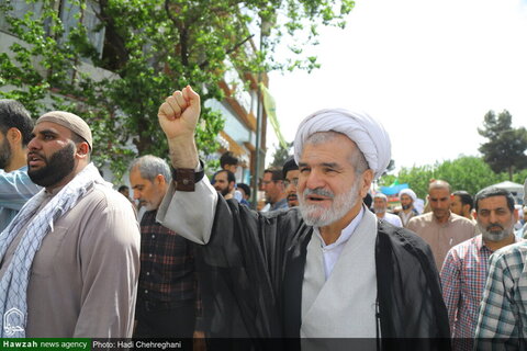 مظاهرات حاشدة في مدينة قم تنديداً بجرائم كيان الاحتلال ودعماً لغزة