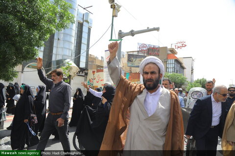 مظاهرات حاشدة في مدينة قم تنديداً بجرائم كيان الاحتلال ودعماً لغزة