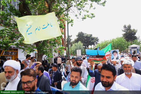 مظاهرات حاشدة في مدينة قم تنديداً بجرائم كيان الاحتلال ودعماً لغزة