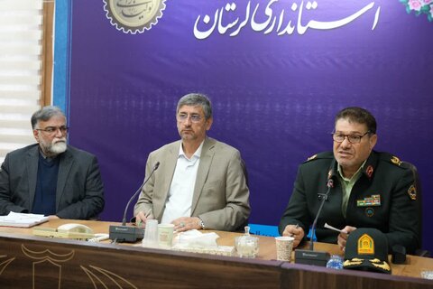 تصاویر نشست استاندار لرستان با فرمانده نیروی انتظامی استان