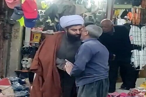 حضور امام جمعه بیستون در جمع بازاریان+تصاویر