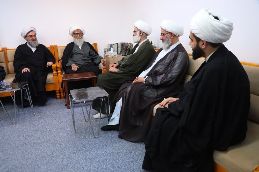 دیدار هیئت رئیسه جامعه مدرسین حوزه علمیه قم با مراجع عظام نجف اشرف