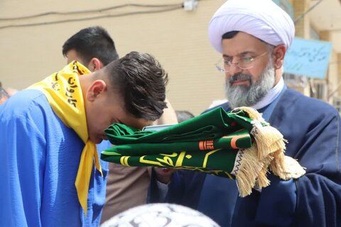 تصاویر/ اعزام کاروان آدینه حسینی خورموج به کربلای معلی