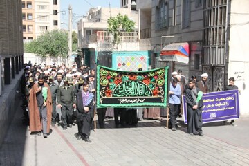 تصاویر/ دسته عزاداری به مناسبت سالروز وفات حضرت عبدالعظیم الحسنی (ع) توسط طلاب و روحانیون